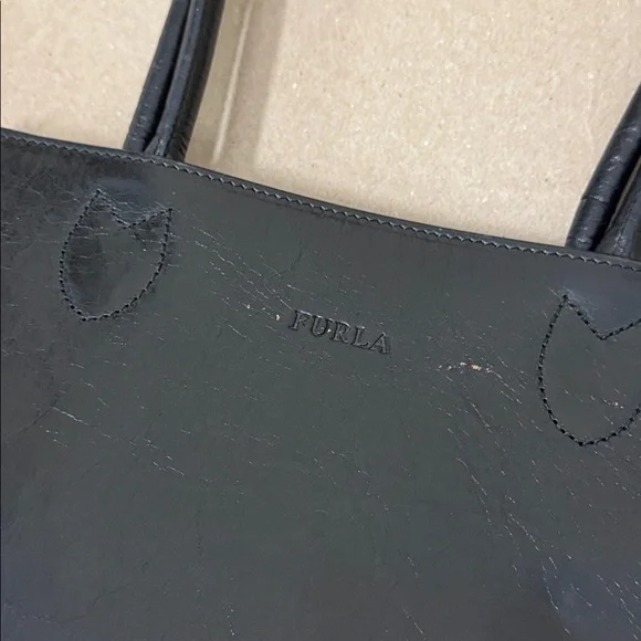 Furla Black Tote Bag made in Italy - Picture 2 of 10